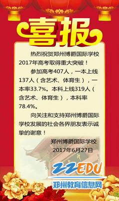 10、郑州博爵国际学校（原九中分校）2017年高考喜报